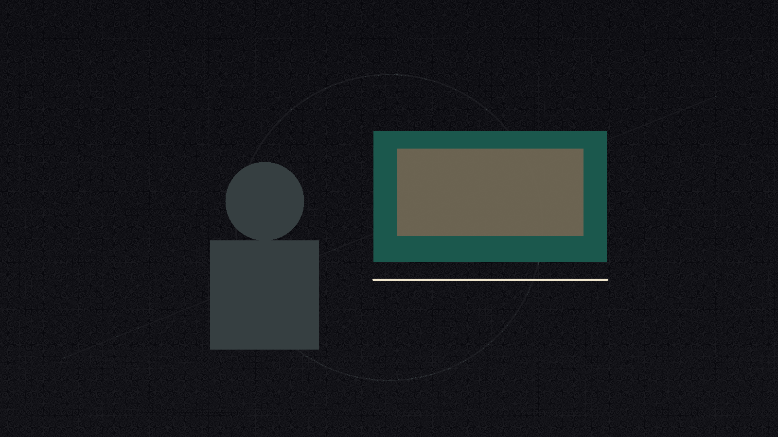 OpenAI Dots are office agents. Treat them like interns: a faceless silhouette watching a glowing work screen with coral and teal task cards.